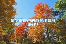 留学前国内的档案该如何处理？