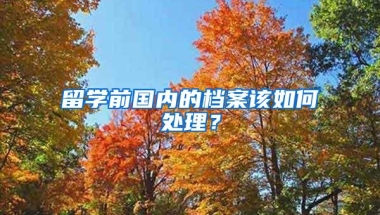 留学前国内的档案该如何处理？