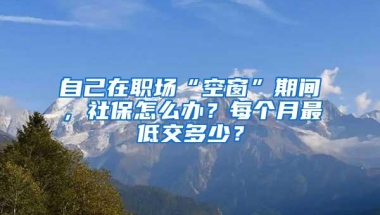 自己在职场“空窗”期间，社保怎么办？每个月最低交多少？