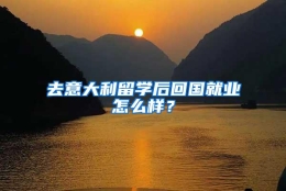 去意大利留学后回国就业怎么样？