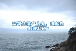 留学生落户上海，这些你必须知道！