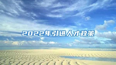 2022年引进人才政策