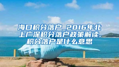 海口积分落户_2016年北上广深积分落户政策解读,积分落户是什么意思