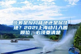 统筹是按户籍地还是居住地？2021上海幼儿入园顺位，必须要清楚