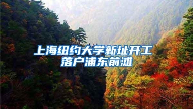 上海纽约大学新址开工 落户浦东前滩