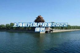 上海积分落户政策2022细则