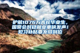 护航1076万高校毕业生，国常会对稳就业重磅发声！见习补贴要发放到位