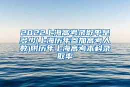 2022上海高考录取率是多少(上海历年参加高考人数)附历年上海高考本科录取率