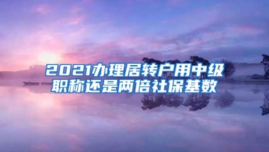 2021办理居转户用中级职称还是两倍社保基数