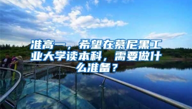 准高一，希望在慕尼黑工业大学读本科，需要做什么准备？