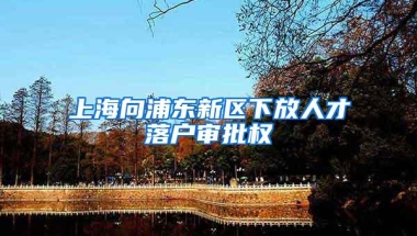 上海向浦东新区下放人才落户审批权