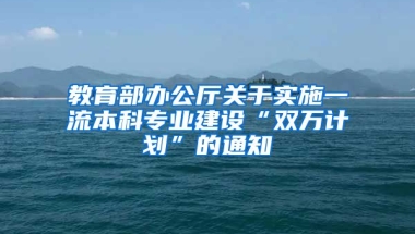 教育部办公厅关于实施一流本科专业建设“双万计划”的通知