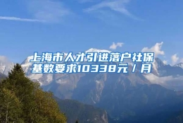 上海市人才引进落户社保基数要求10338元／月