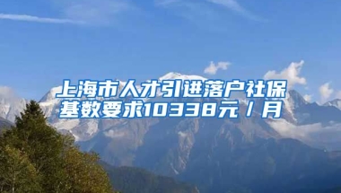 上海市人才引进落户社保基数要求10338元／月