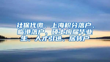 社保代缴、上海积分落户、临港落户、硕士应届毕业生、人才引进、居转户