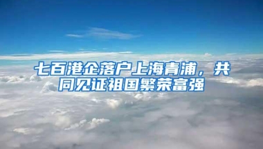 七百港企落户上海青浦，共同见证祖国繁荣富强