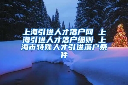 上海引进人才落户网 上海引进人才落户细则 上海市特殊人才引进落户条件