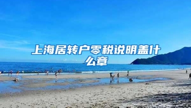 上海居转户零税说明盖什么章