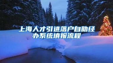 上海人才引进落户自助经办系统填报流程