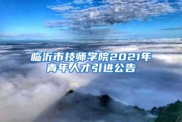 临沂市技师学院2021年青年人才引进公告