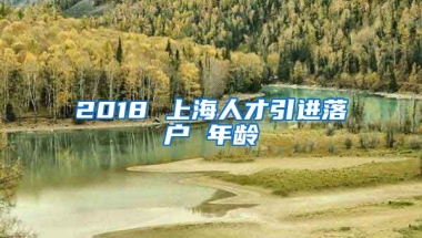 2018 上海人才引进落户 年龄