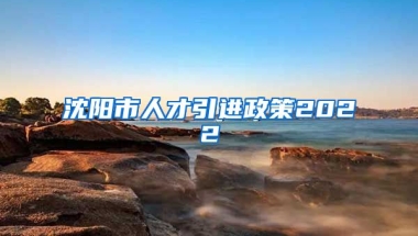 沈阳市人才引进政策2022