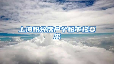 上海积分落户个税审核要求