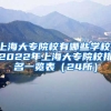 上海大专院校有哪些学校，2022年上海大专院校排名一览表（24所）