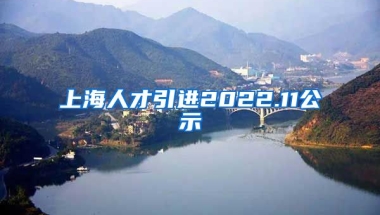 上海人才引进2022.11公示