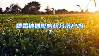 嫖娼被抓影响积分落户吗？