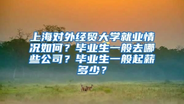 上海对外经贸大学就业情况如何？毕业生一般去哪些公司？毕业生一般起薪多少？