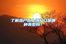 了解落户后上海户口是哪种类型吗？