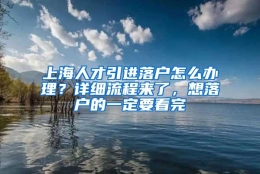 上海人才引进落户怎么办理？详细流程来了，想落户的一定要看完