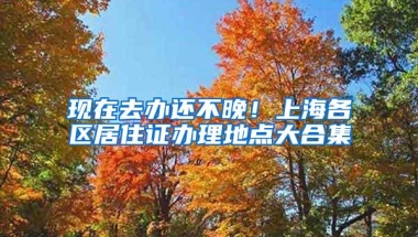 现在去办还不晚！上海各区居住证办理地点大合集