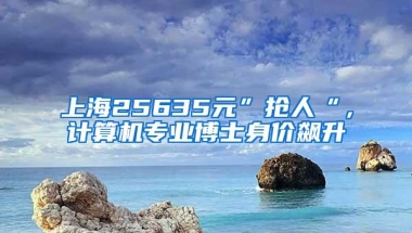 上海25635元”抢人“，计算机专业博士身价飙升