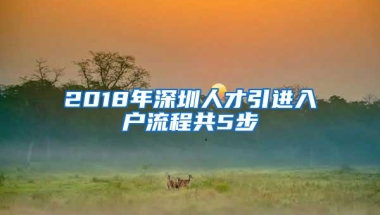 2018年深圳人才引进入户流程共5步