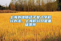 上海外地随迁子女入学积分办法，上海积分只是基础条件