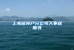 上海居转户分公司人事权限书