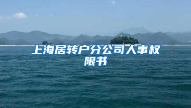 上海居转户分公司人事权限书