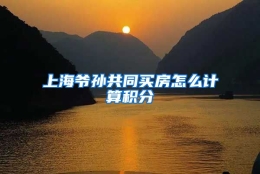 上海爷孙共同买房怎么计算积分