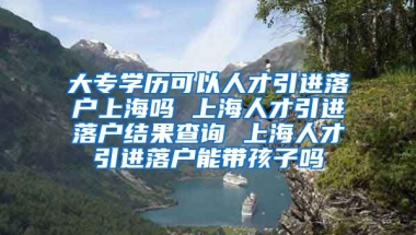 大专学历可以人才引进落户上海吗 上海人才引进落户结果查询 上海人才引进落户能带孩子吗