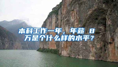 本科工作一年，年薪 8 万是个什么样的水平？