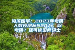 海滨留学：2023年考研人数预测超520万，除考研？还可读国际硕士