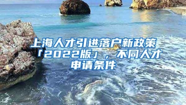 上海人才引进落户新政策「2022版」，不同人才申请条件