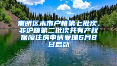 崇明区本市户籍第七批次、非沪籍第二批次共有产权保障住房申请受理6月8日启动