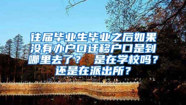 往届毕业生毕业之后如果没有办户口迁移户口是到哪里去了？ 是在学校吗？还是在派出所？