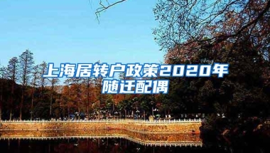 上海居转户政策2020年随迁配偶