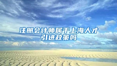 注册会计师属于上海人才引进政策吗