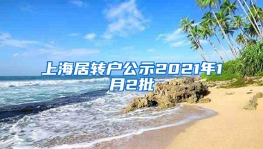 上海居转户公示2021年1月2批