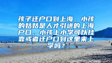 孩子迁户口到上海，小孩的姑姑是人才引进的上海户口，小孩上小学可以挂靠或者迁户口到这里来上学吗？